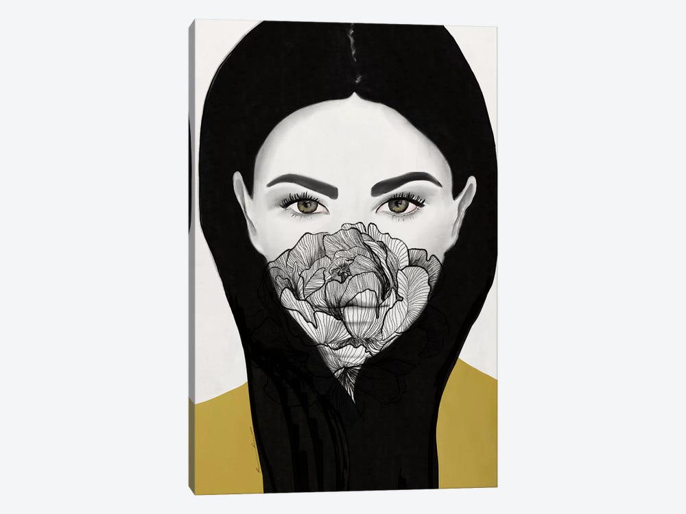 Thylane Mask On by Ramona Russu 1-piece Canvas Print