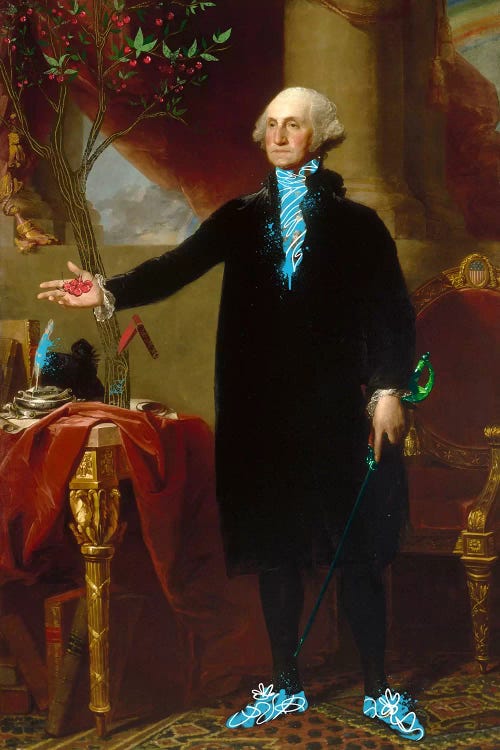 George Washington -The Man who Cut down the Cherry Tree by 5by5collective wall art