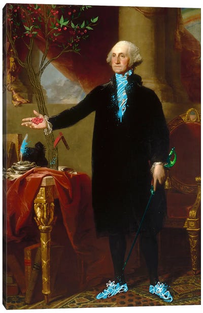George Washington -The Man who Cut down the Cherry Tree Canvas Art Print - Fruit Art