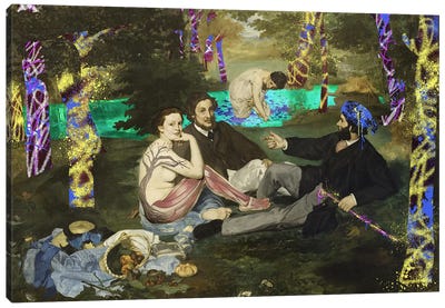 The Luncheon on the Grass -Picnic with the Neighbors  Canvas Art Print - Renaissance ReDux