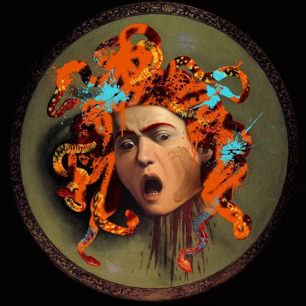 5by5collective: Medusa -The Lady with pet Snakes on her Head by 5by5collective