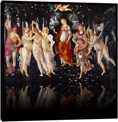 Primavera -The Celebration of Spring Pink and Orange Canvas Art Print - Renaissance ReDux