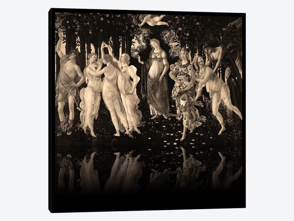 Primavera -The Celebration of Spring Sepia by 5by5collective 1-piece Canvas Print
