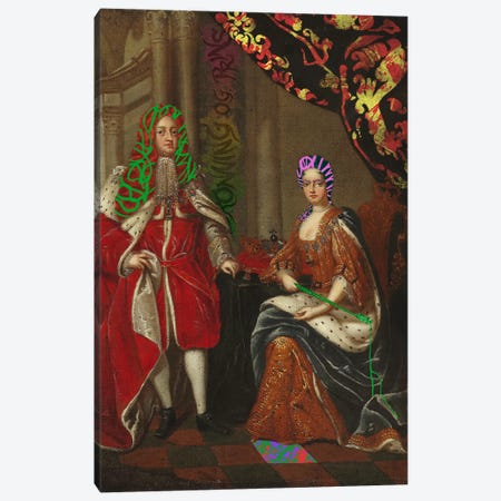 Queen Anne and Prince George -The Royal Couple Canvas Print #RRX32} by 5by5collective Canvas Wall Art