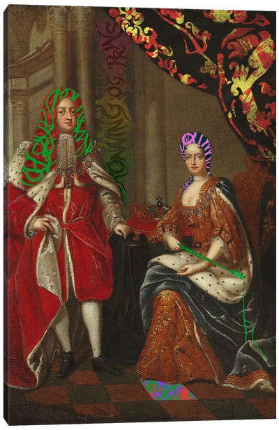 Queen Anne and Prince George -The Royal Couple Canvas Art Print - Renaissance ReDux