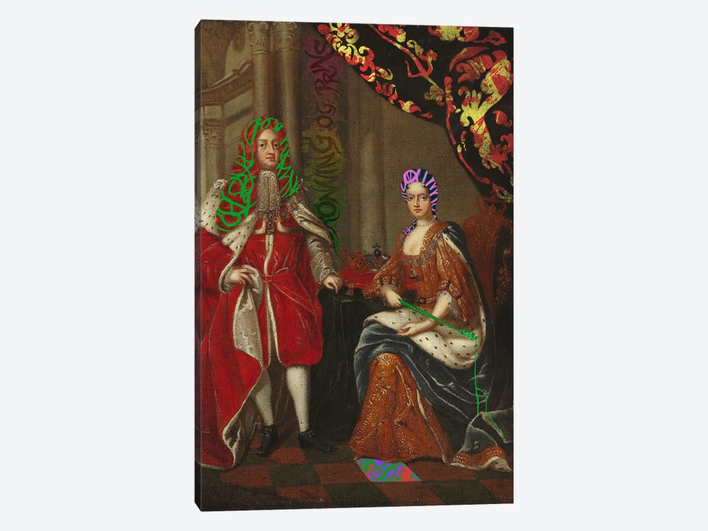 Queen Anne and Prince George -The Royal Couple by 5by5collective 1-piece Canvas Artwork