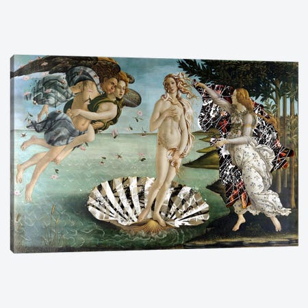 The Birth of Venus -The Lady on the Seashell  Canvas Print #RRX34} by 5by5collective Canvas Art Print