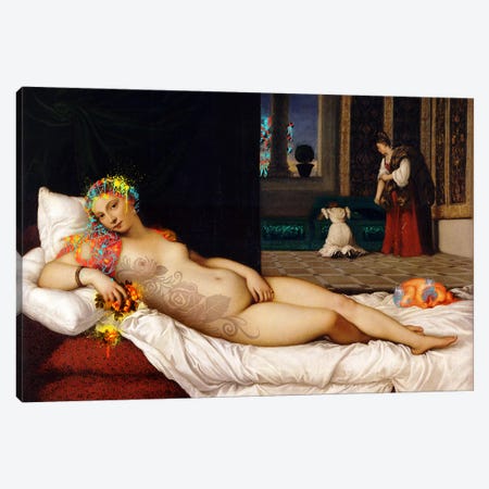Venus of Urbino -The Lady waiting to be Dressed  Canvas Print #RRX47} by 5by5collective Canvas Art