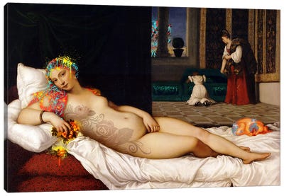 Venus of Urbino -The Lady waiting to be Dressed  Canvas Art Print