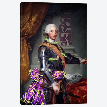 Portrait of Charles III of Spain -King of Spain with a Fancy Wardrobe Canvas Print #RRX7} by 5by5collective Art Print