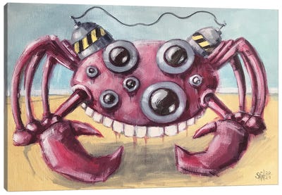 Crab Bot Canvas Art Print - Crab Art