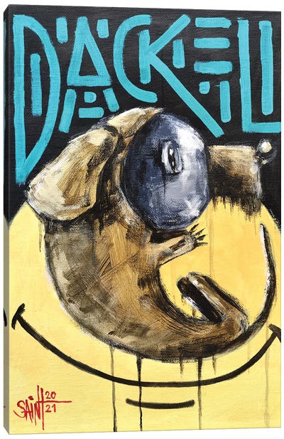 Dackel Canvas Art Print - Badger Art