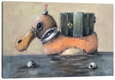 Duck Robot II Canvas Art Print - Robot Art