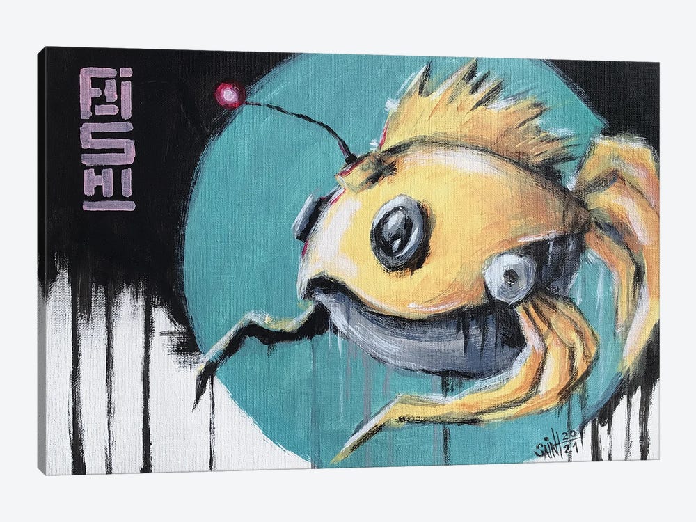 Fish Bot V by Ruslan Aksenov 1-piece Canvas Art