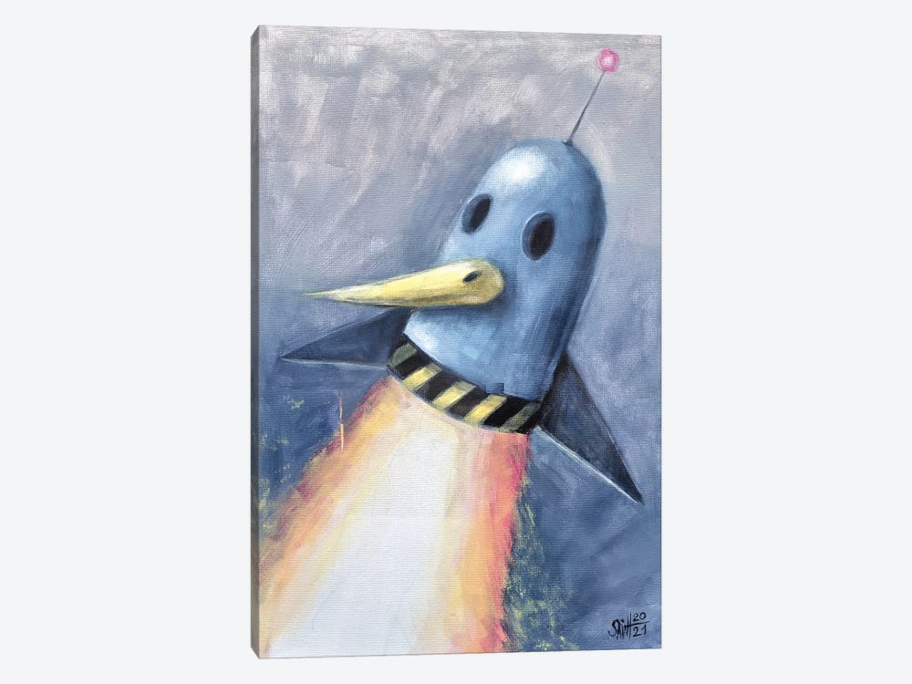 Flight Of The Blue Bird by Ruslan Aksenov 1-piece Canvas Art Print