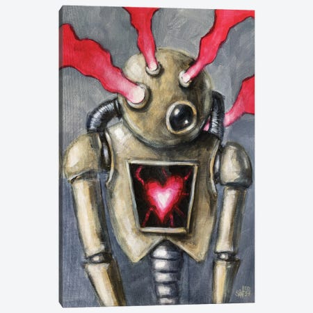 Heart Shape Bot Canvas Print #RSA28} by Ruslan Aksenov Canvas Print