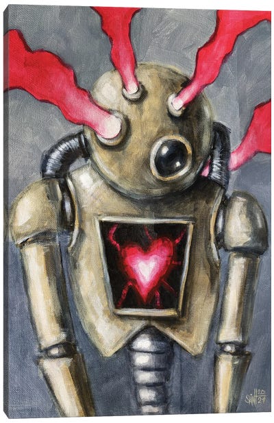 Heart Shape Bot Canvas Art Print