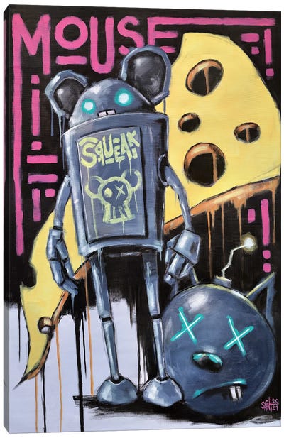 Mouse Robot Canvas Art Print