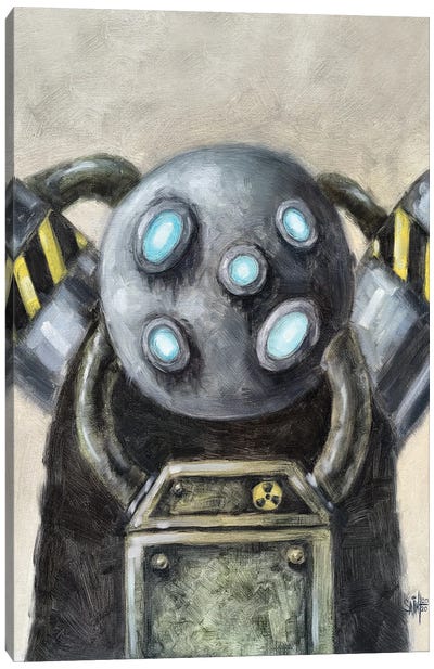 Multi-Eyed Robot Canvas Art Print - Ruslan Aksenov