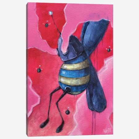 Bee Bot Canvas Print #RSA3} by Ruslan Aksenov Art Print