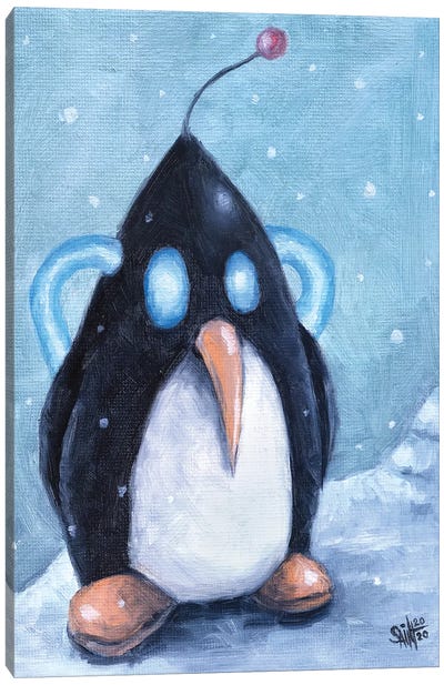 Penguin Canvas Art Print - Ruslan Aksenov