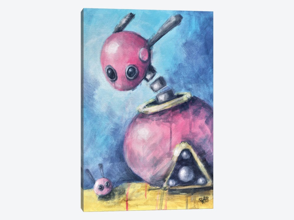Pink Bunnies by Ruslan Aksenov 1-piece Canvas Art Print
