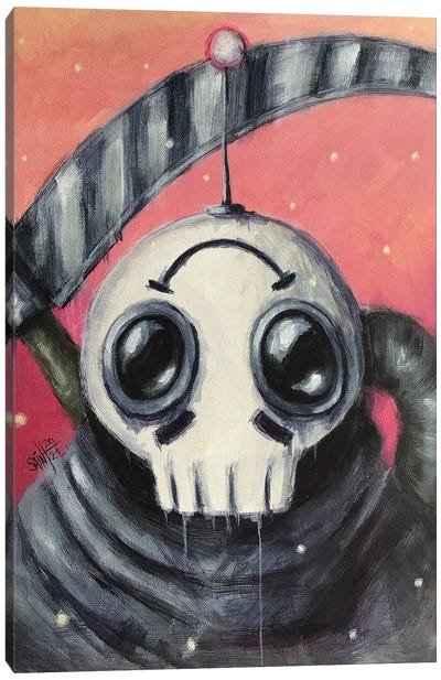 Reaper Robot Canvas Art Print - Grim Reaper Art