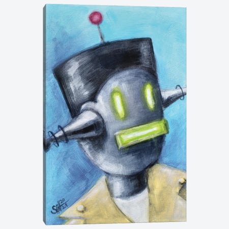 Retro Bot VI Canvas Print #RSA50} by Ruslan Aksenov Canvas Art