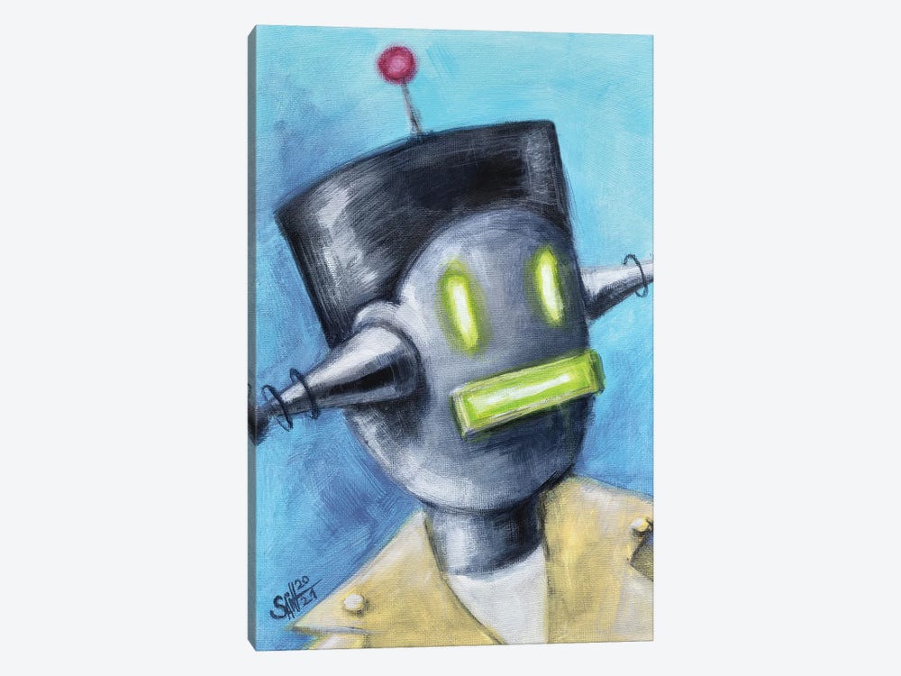 Retro Bot VI by Ruslan Aksenov 1-piece Canvas Art Print