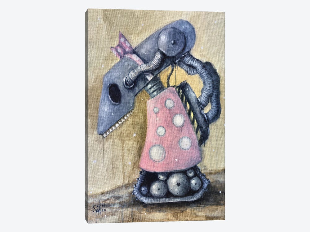 Robot In A Dress by Ruslan Aksenov 1-piece Canvas Print