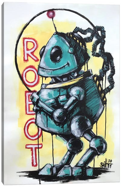 Robot VIII Canvas Art Print - Ruslan Aksenov