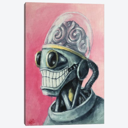 Brain Bot Canvas Print #RSA5} by Ruslan Aksenov Canvas Wall Art