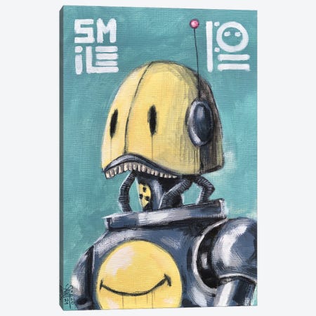 Smile Robot Canvas Print #RSA60} by Ruslan Aksenov Canvas Print