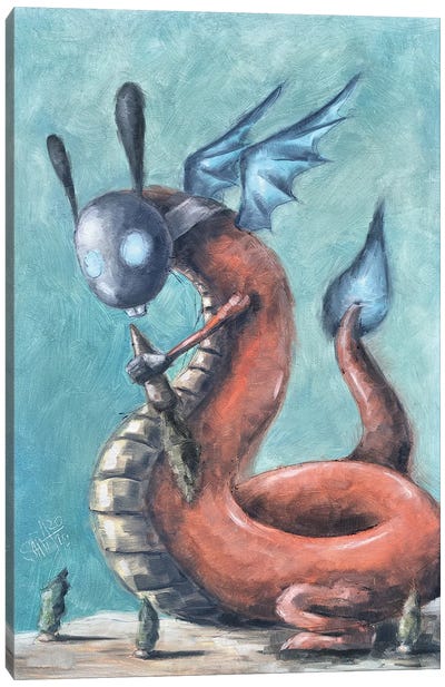 Toothy Dragon Canvas Art Print - Ruslan Aksenov