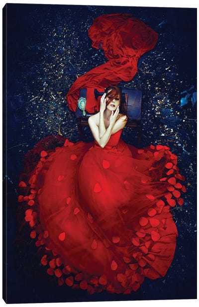 The Red Seamstress Canvas Art Print