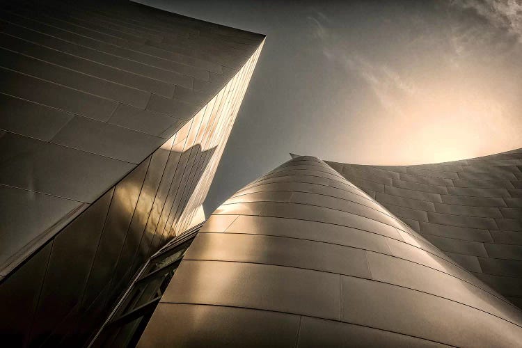 Low-Angle View Of Exterior, Walt Disney Music Hall, Los Angeles, California, USA