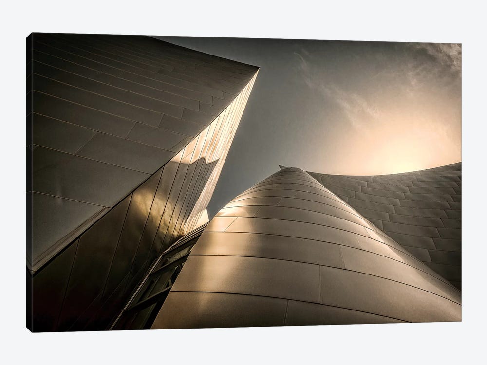 Low-Angle View Of Exterior, Walt Disney Music Hall, Los Angeles, California, USA by Rona Schwarz 1-piece Canvas Wall Art