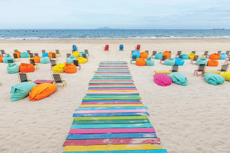 Colorful Beach Walkway Vietnam