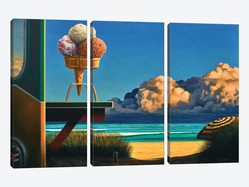 Triple Scoop by Ross Jones 3-piece Canvas Print