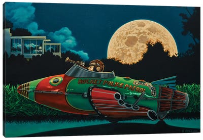 Moon Patrol Canvas Art Print - Ross Jones