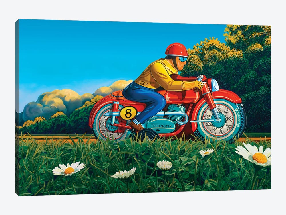 Red Racer by Ross Jones 1-piece Canvas Wall Art