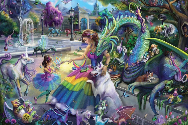 Dragons Garden by Rose Khan wall art