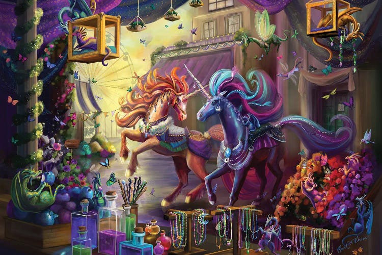 Twilight Marketplace by Rose Khan wall art