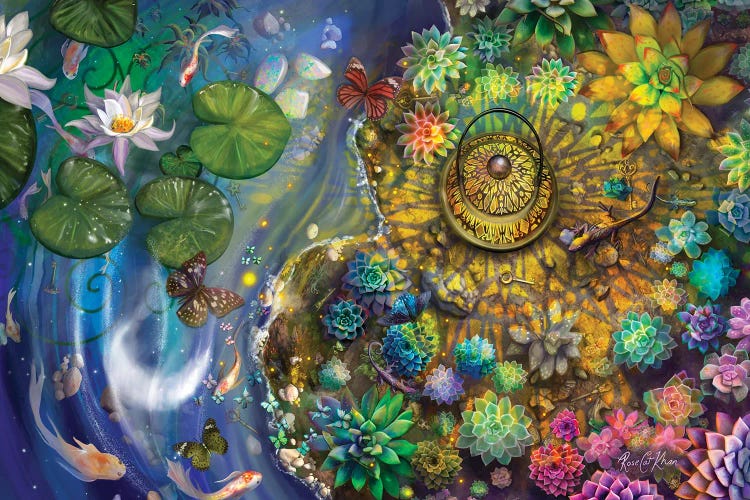 Peaceful Pond Paradise by Rose Khan wall art