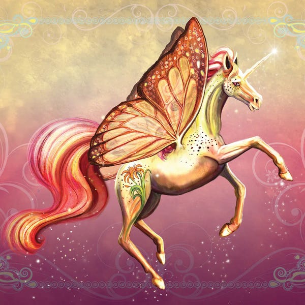 Canvas Print: Butterfilly Tiger Lily by Rose Khan