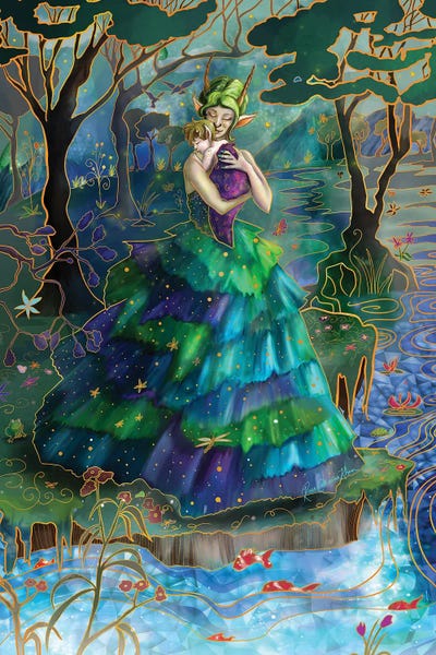 Canvas Print: By The Waters Edge by Rose Khan