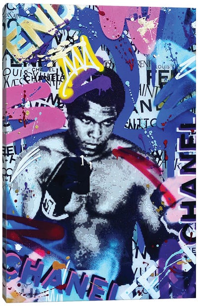 Ali Brand Graffiti Canvas Art Print - Muhammad Ali