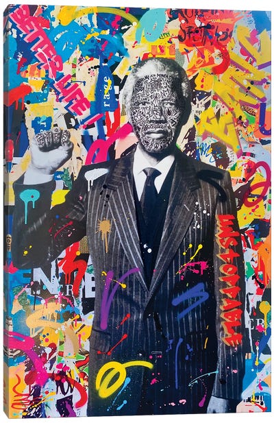 Free Nelson Canvas Art Print - Nelson Mandela