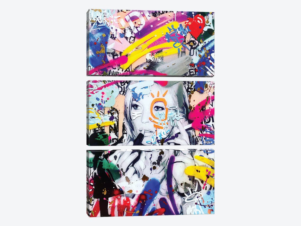Kate Brand Graffiti by RS Artist 3-piece Canvas Print