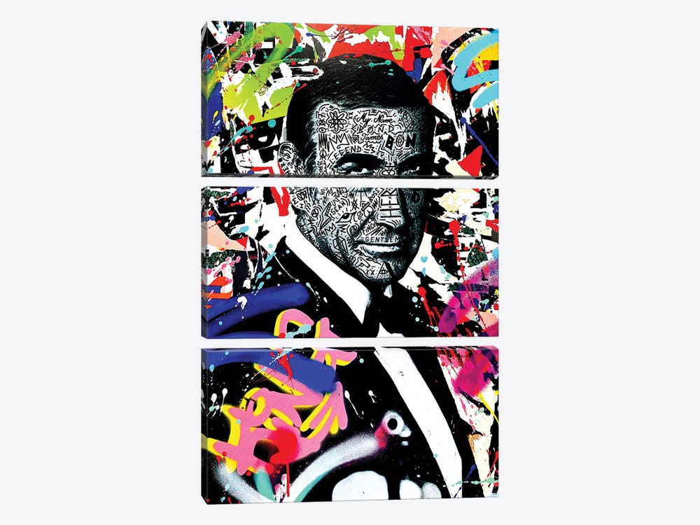 My Name Is Bond by RS Artist 3-piece Canvas Wall Art